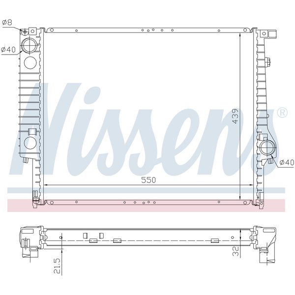 Nissen Nissens Radiator, 60619A 60619A